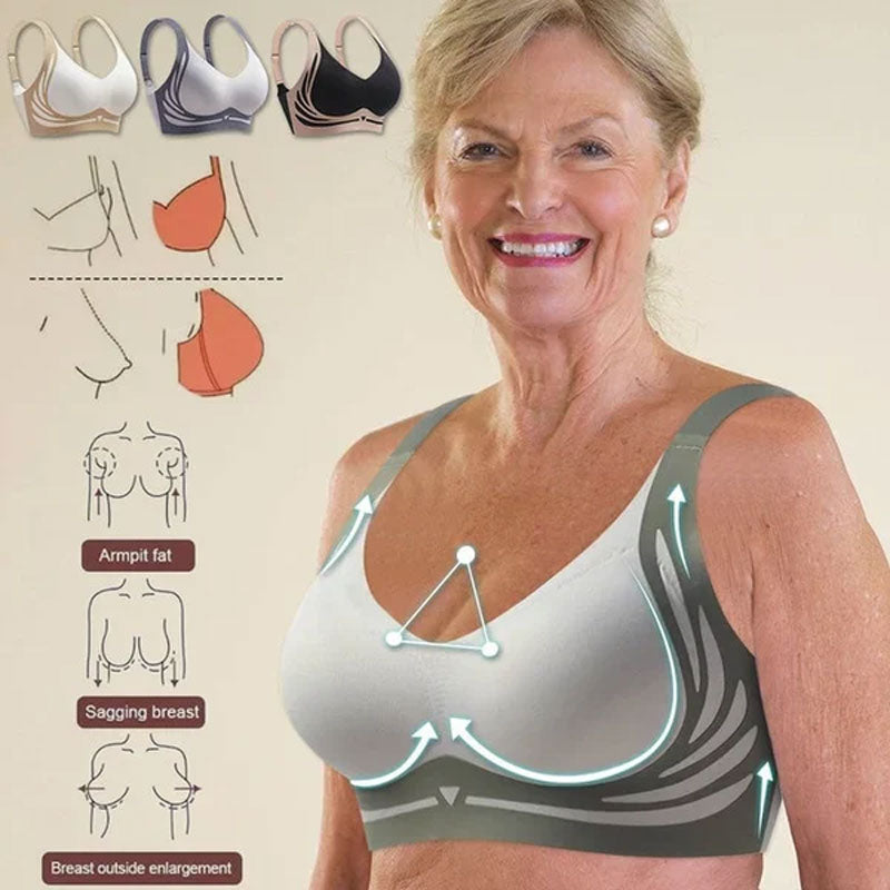 🎁Viimeinen päivä 49% Off - Super gather bra | Langattomat push-up rintaliivit👍Ei enää roikkuvia rintoja