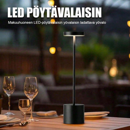 Makuuhuoneen LED-pöytävalaisin yövalaisin ladattava yövalo